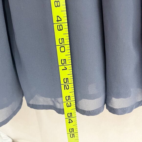 Lulus Heavenly Hues Chiffon Formal Maxi Dress Gown V-neck Empire Waist - Size XS - Picture 10 of 12